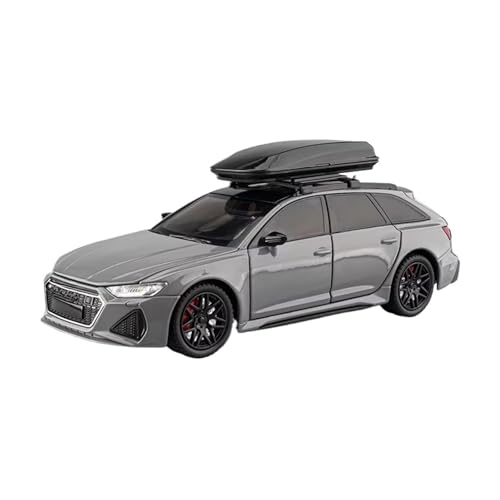 XGFFBAGB 1:24 Für RS6 Alloy Car Model Model Toy Travel Edition Metallmet Metallstürme 6 Türen Eröffneten Sound Light Geschenke(Gray B,with Box) von XGFFBAGB