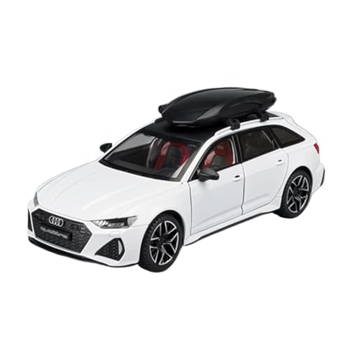 XGFFBAGB 1:24 Für RS6 Avant DTM Legierung Modell Diecast Metall Racing Auto Fahrzeuge Modell Sound Licht Spielzeug Auto Geschenk(White,No Box) von XGFFBAGB