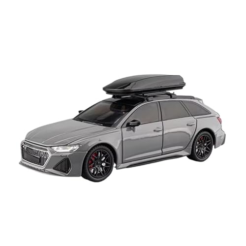 XGFFBAGB 1:24 Für RS6 Quattro Station Wagon Legierung Spielzeugauto Modell Rad Lenkung Sound & Licht Sammlerstücke Geschenk(Gray B,No Box) von XGFFBAGB