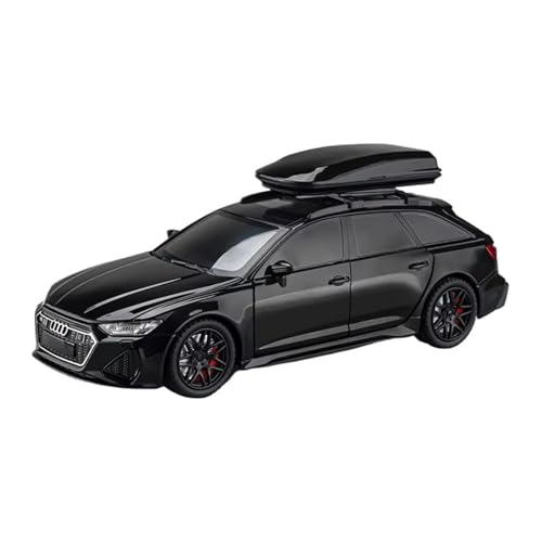 XGFFBAGB 1:24 Für RS6 Spielzeugauto Modell Diecast Racing Fahrzeug Zurückziehen Sound Licht Türen Zu Öffnende Sammlung Geschenk(Black,with Box) von XGFFBAGB