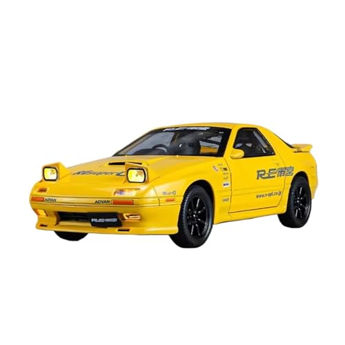 XGFFBAGB 1:24 Für RX7 Legierung Gießt Druck Metall Spielzeug Racing Fahrzeuge Auto Modell Spielzeug Geschenk(Yellow,No Box) von XGFFBAGB