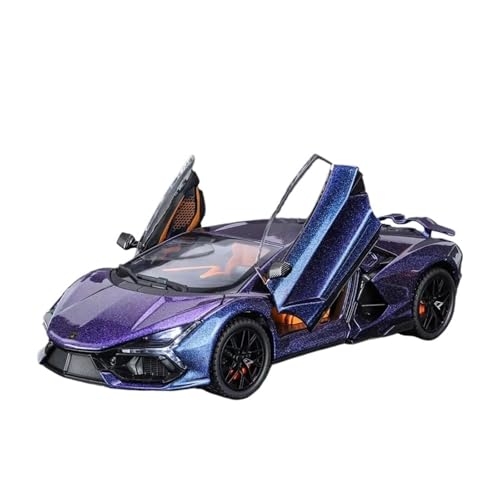 XGFFBAGB 1:24 Für Revuelto Legierung Sport Auto Modell Diecast Metall Spielzeug Racing Auto Modell Geschenk(Purple,No Box) von XGFFBAGB