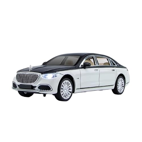 XGFFBAGB 1:24 Für S680 Legierung Druckguss Metall Spielzeug Auto Modell Sound Und Licht Spielzeug Geschenk(White,with Box) von XGFFBAGB