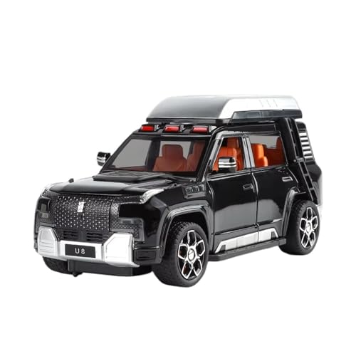 XGFFBAGB 1:24 Für U8 SUV Legierung Diecast Metall Spielzeug Off-Road Auto Modell Geschenk(Black,with Box) von XGFFBAGB