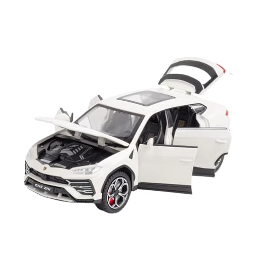 XGFFBAGB 1:24 Für Urus Offroad Fahrzeug SUV Modellauto Diecast Legierung Spielzeug Sammlung Sound & Licht Geschenk(White,No Box) von XGFFBAGB