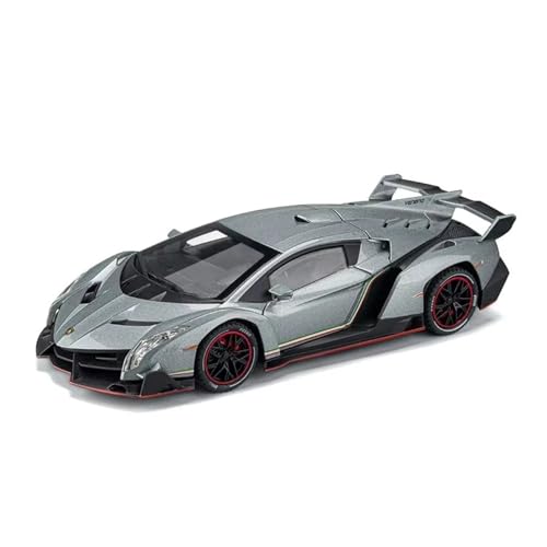 XGFFBAGB 1:24 Für Veneno Diecast Modell Auto Sport Spielzeug Fahrzeug Tür Kann Geöffnet Werden Spielzeug Auto Vorderrad Lenkbar(Gray A,No Box) von XGFFBAGB