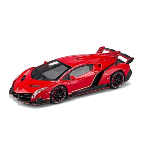 XGFFBAGB 1:24 Für Veneno Diecast Modell Auto Sport Spielzeug Fahrzeug Tür Kann Geöffnet Werden Spielzeug Auto Vorderrad Lenkbar(Rosso,with Box) von XGFFBAGB
