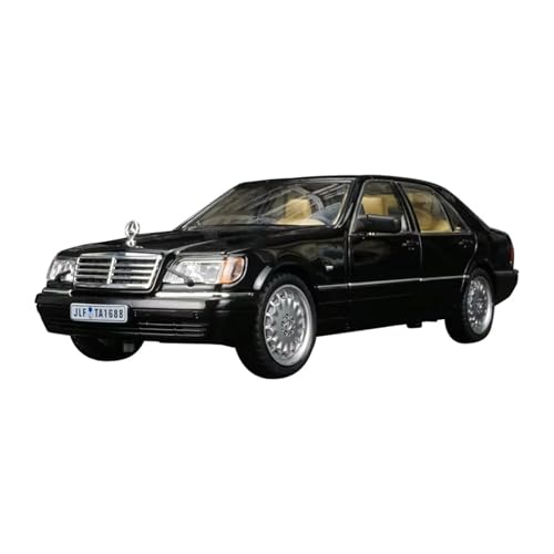 XGFFBAGB 1:24 Für W140 S320 Legierung Skala Auto Modell Diecast Metall Sound & Licht Spielzeug Auto Geschenk(Black,No Box) von XGFFBAGB