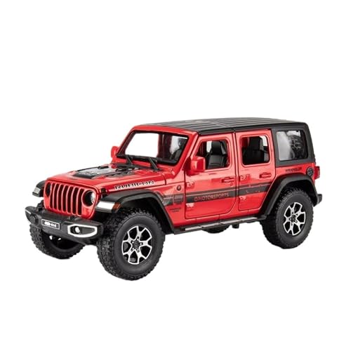 XGFFBAGB 1:24 Für Wrangler Rubicon Legierung Druckguss Metall Auto Modell Pull Back Sammlung Spielzeug Geschenk(Rosso,with Box) von XGFFBAGB