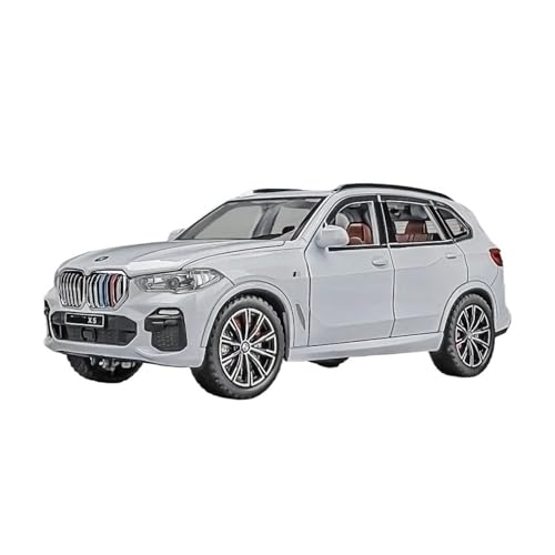 XGFFBAGB 1:24 Für X5 SUV Legierung Druckguss Auto Modell Sound Und Licht Pull Back Spielzeug Geschenke(White,with Box) von XGFFBAGB