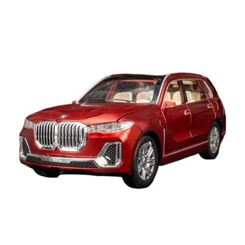 XGFFBAGB 1:24 Für X7 SUV Modell Druckgussfahrzeuge Legierung Spielzeug Mit Sechs Türen Geöffnet Sound & Licht Auto Spielzeug Geschenke(Rosso,No Box) von XGFFBAGB