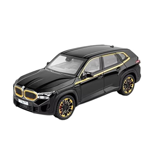 XGFFBAGB 1:24 Für XM Legierung Spielzeug Autos Druckguss Modelle Auto Sound Licht 6 Türen Geöffnet Pull Back Fahrzeuge Geschenke(Black,No Box) von XGFFBAGB
