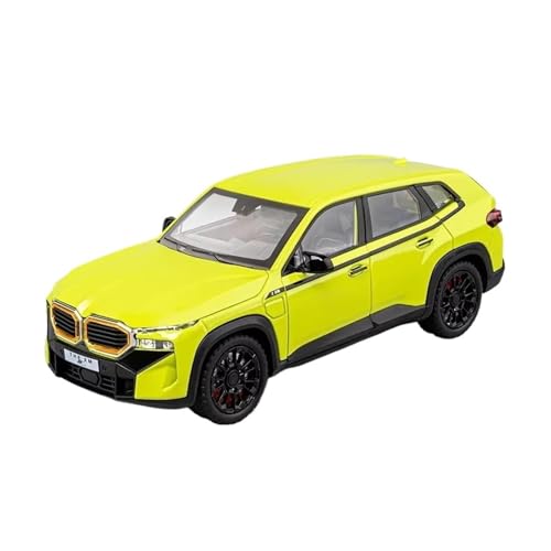 XGFFBAGB 1:24 Für XM Legierung Spielzeug Autos Druckguss Modelle Auto Sound Licht 6 Türen Geöffnet Pull Back Fahrzeuge Geschenke(Yellow Green,with Box) von XGFFBAGB