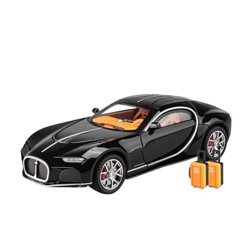 XGFFBAGB 1:24 Legierung Sport Druckguss Metall Auto Modell Sound Und Licht Spielzeug Geschenk(Black,with Box) von XGFFBAGB