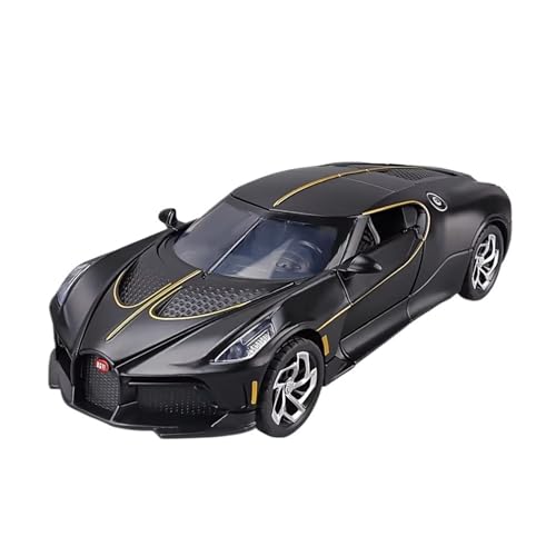 XGFFBAGB 1:24 Legierung Sportwagen Modell Druckguss Metall Spielzeug Fahrzeuge Geschenk(Black,with Box) von XGFFBAGB