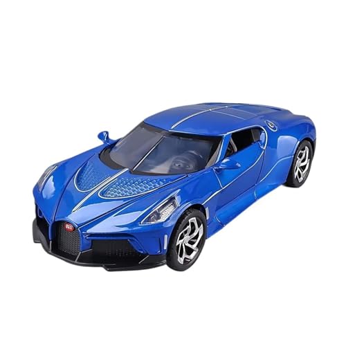 XGFFBAGB 1:24 Legierung Sportwagen Modell Druckguss Metall Spielzeug Fahrzeuge Geschenk(Blu,with Box) von XGFFBAGB