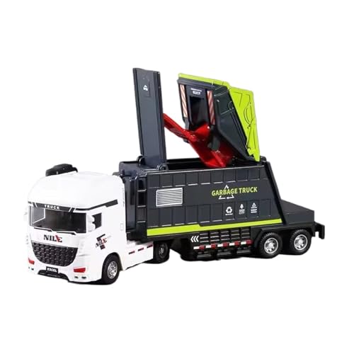 XGFFBAGB 1:30 Für Stadt Müllwagen Auto Modell Hygiene Straßenreinigung Kehrmaschine Fahrzeuge Auto Modell Spielzeug Geschenke(White A,with Box) von XGFFBAGB