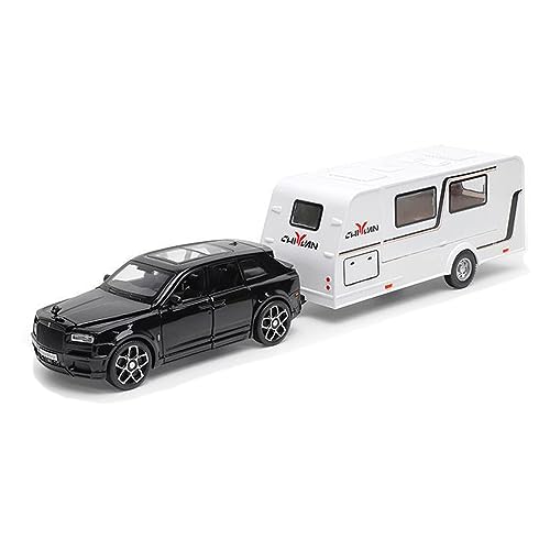 XGFFBAGB 1:32 Für Anhänger Legierung Druckguss Metall Spielzeug Auto Modell Sammlung Spielzeug(Black,with Box) von XGFFBAGB