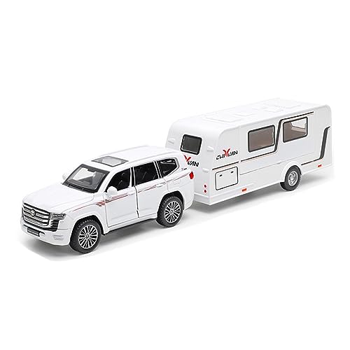 XGFFBAGB 1:32 Für Anhänger Legierung Druckguss Metall Spielzeug Auto Modell Sammlung Spielzeug(White,with Box) von XGFFBAGB