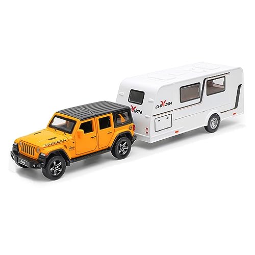 XGFFBAGB 1:32 Für Anhänger Legierung Druckguss Metall Spielzeug Auto Modell Sammlung Spielzeug(Yellow,No Box) von XGFFBAGB