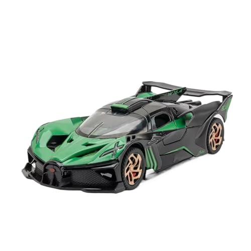 XGFFBAGB 1:32 Für Bolide Legierung Sport Auto Modell Spielzeug Druck Druck Metall Fahrzeug Mit Sound Licht Zurückziehen Dekoration Geschenke(Green,with Box) von XGFFBAGB