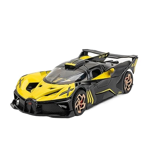 XGFFBAGB 1:32 Für Bolide Sportscar Legierung Cast Spielzeug Auto Modell Sound Und Licht Sammlerstücke Geschenk(Yellow,with Box) von XGFFBAGB