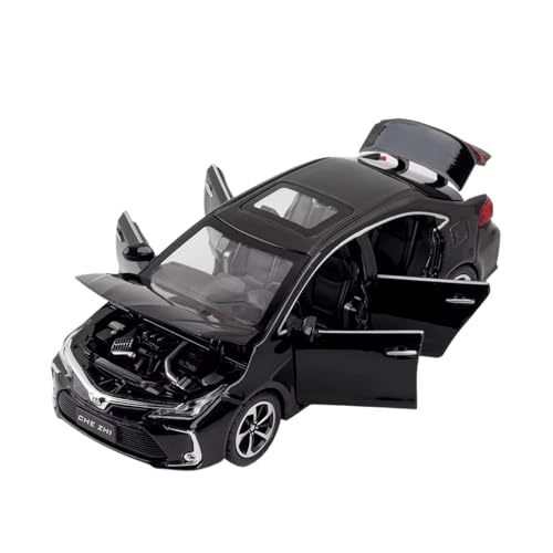 XGFFBAGB 1:32 Für Corolla Legierung Auto Modell Sound Licht Pull Back Spielzeug Ornamente Sammeln Geschenk(Black,with Box) von XGFFBAGB