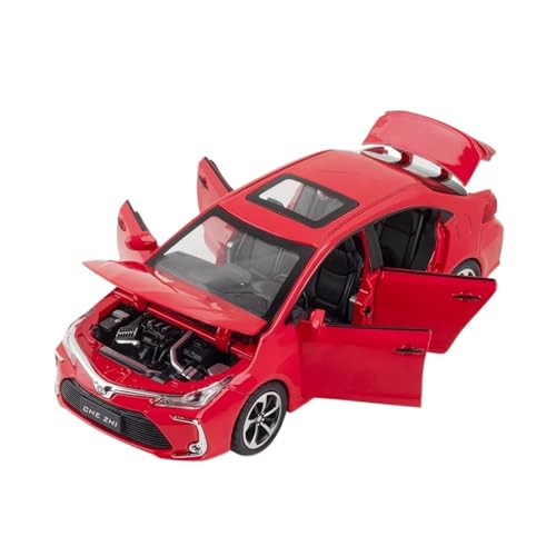 XGFFBAGB 1:32 Für Corolla Legierung Auto Modell Sound Licht Pull Back Spielzeug Ornamente Sammeln Geschenk(Rosso,No Box) von XGFFBAGB