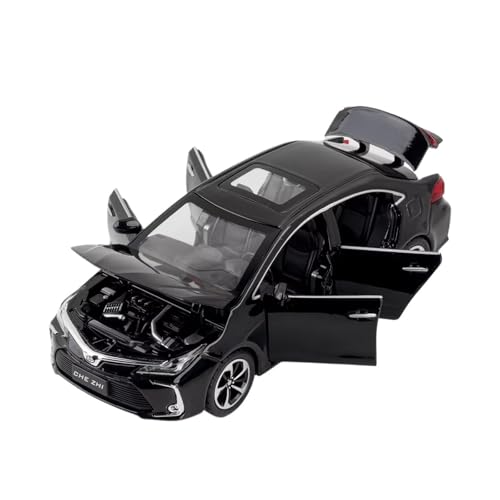 XGFFBAGB 1:32 Für Corolla Legierung Auto Modell Sound Licht Zurückziehen Spielzeug Auto Ornamente Sammeln Geschenk(Black,No Box) von XGFFBAGB