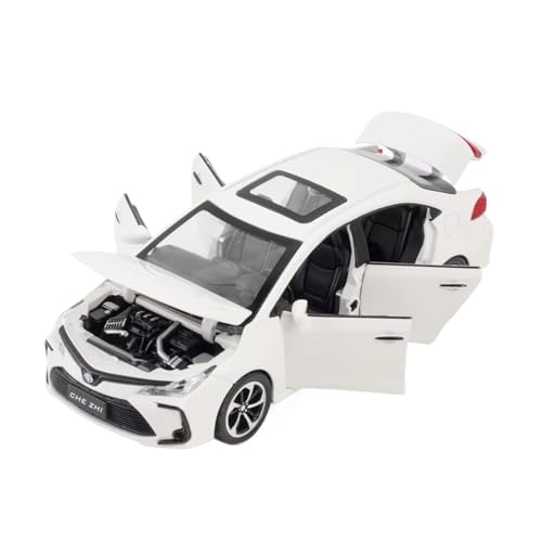 XGFFBAGB 1:32 Für Corolla Legierung Auto Modell Sound Licht Zurückziehen Spielzeug Auto Ornamente Sammeln Geschenk(White,No Box) von XGFFBAGB