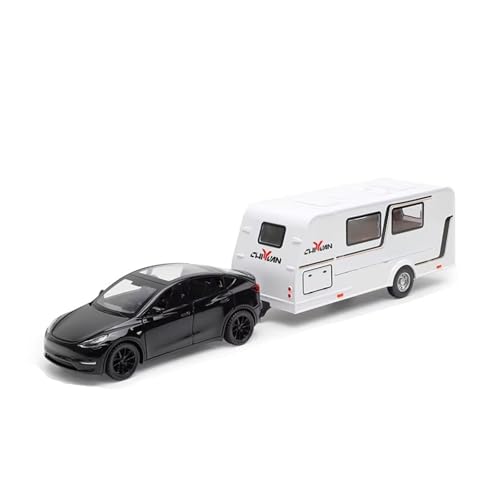 XGFFBAGB 1:32 Für Cyber ​​Spielzeug LKW Modell Y Anhänger Auto Legierung Druckguss Metall Auto Modell Sammlung Spielzeug(Black,with Box) von XGFFBAGB