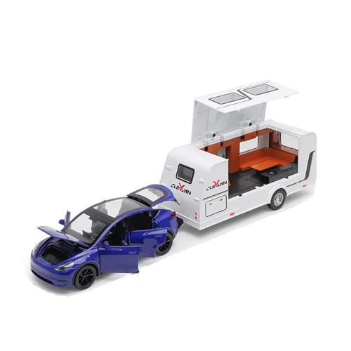 XGFFBAGB 1:32 Für Cyber ​​Spielzeug LKW Modell Y Anhänger Auto Legierung Druckguss Metall Auto Modell Sammlung Spielzeug(Blu,with Box) von XGFFBAGB
