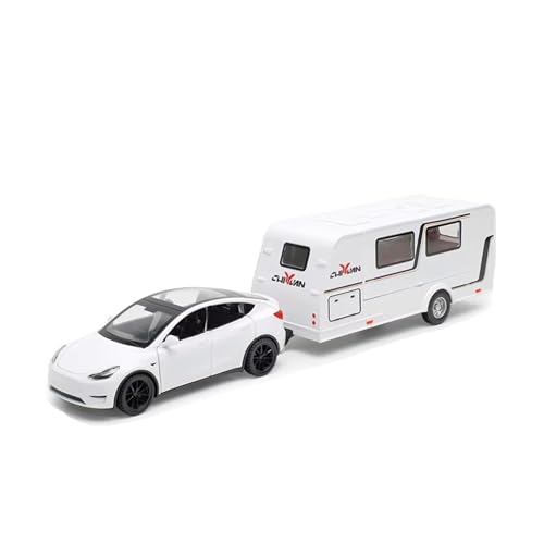 XGFFBAGB 1:32 Für Cyber ​​Spielzeug LKW Modell Y Anhänger Auto Legierung Druckguss Metall Auto Modell Sammlung Spielzeug(White,with Box) von XGFFBAGB