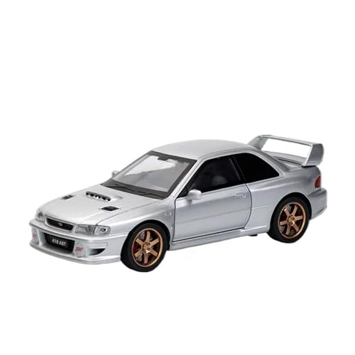 XGFFBAGB 1:32 Für Impreza STI WRX Legierung Modell Auto Druckguss Metall Casting Sound Und Licht Spielzeug(Silver,with Box) von XGFFBAGB