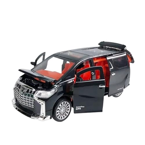 XGFFBAGB 1:32 Für Kommerzielles Automodell, Trägheits-Rückziehauto, Spielzeug Mit Beleuchtung, Sound, Spielzeugauto, Geschenk(Black,with Box) von XGFFBAGB