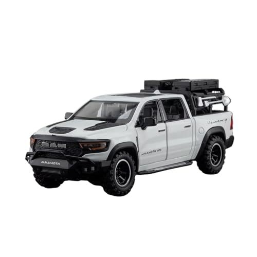 XGFFBAGB 1:32 Für Mammoth 1000 TRX Legierung Pickup Auto Modell Diecast Metall Geländewagen Modell Spielzeug Geschenk(White,with Box) von XGFFBAGB