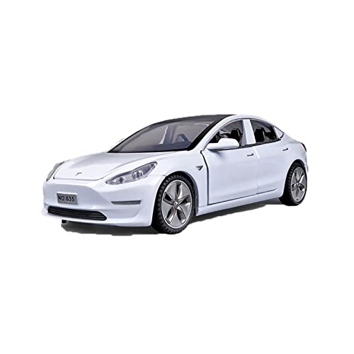 XGFFBAGB 1:32 Für Model 3 Legierung Automodell Druckguss Spielzeug Geschenk(White,No Box) von XGFFBAGB