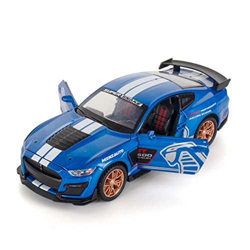 XGFFBAGB 1:32 Für Muatang Shelby GT500 Legierung Sport Auto Modell Gießt Druck Spielzeug Geschenke(Blu,No Box) von XGFFBAGB
