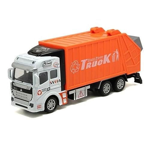 XGFFBAGB 1:32 Für Müllwagen Spielzeugauto Sauberes Auto Spielzeug Geschenke(Orange,with Box) von XGFFBAGB