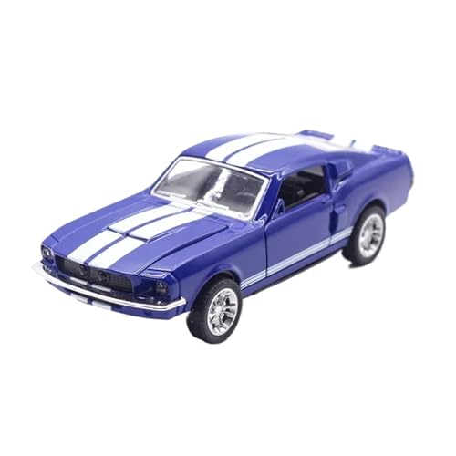XGFFBAGB 1:32 Für Mustang GT Legierung Diecast Auto Modell Zurückziehen Auto Sammlung Geschenk(Blu,with Box) von XGFFBAGB