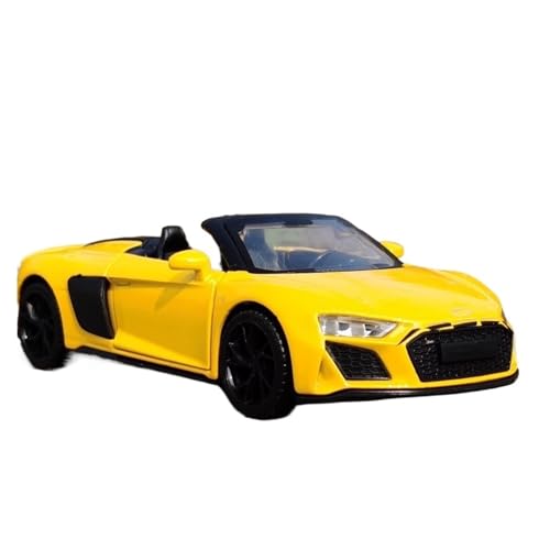 XGFFBAGB 1:32 Für R8 Spyder Cabrio Sport Auto Legierung Druckguss Spielzeug Auto Modell Sammlung Geschenk(Yellow,with Box) von XGFFBAGB