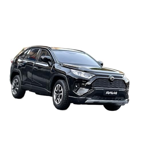 XGFFBAGB 1:32 Für RAV4 2020 SUV Druckguss & Spielzeug Fahrzeuge Metall Auto Modell Stoßdämpfer Sound Licht Sammlung Geschenk(Black,No Box) von XGFFBAGB