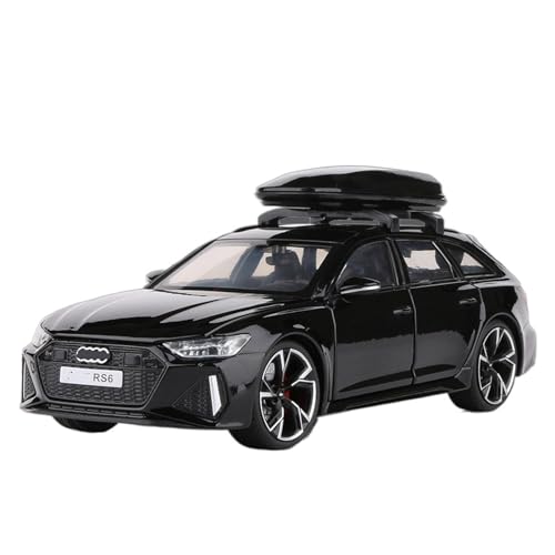 XGFFBAGB 1:32 Für RS6 Quattro Station Wagon Legierung Druckguss & Spielzeug Fahrzeuge Auto Modell Sound Und Licht Geschenke(Black,with Box) von XGFFBAGB