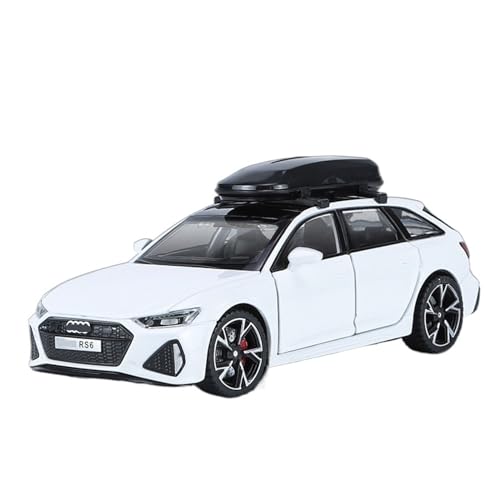 XGFFBAGB 1:32 Für RS6 Quattro Station Wagon Legierung Druckguss & Spielzeug Fahrzeuge Auto Modell Sound Und Licht Geschenke(White,No Box) von XGFFBAGB