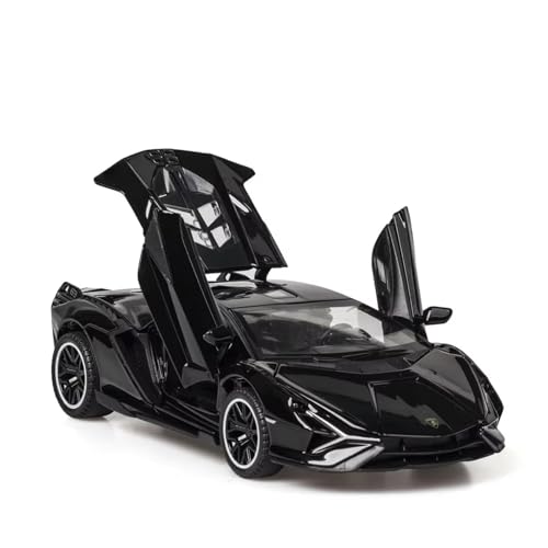 XGFFBAGB 1:32 Für SIAN Sportwagen Diecast Metalllegierung Modellauto Sound Licht Zurückziehen Sammlung Spielzeug Geschenke(Black,No Box) von XGFFBAGB