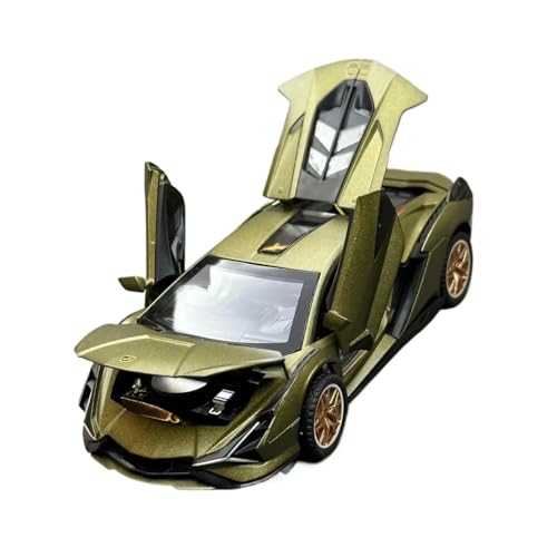 XGFFBAGB 1:32 Für SIAN Sportwagen Diecast Metalllegierung Modellauto Sound Licht Zurückziehen Sammlung Spielzeug Geschenke(Green,with Box) von XGFFBAGB