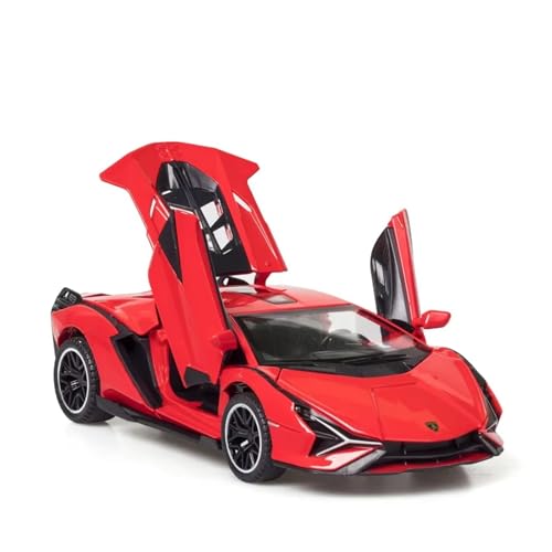 XGFFBAGB 1:32 Für SIAN Sportwagen Diecast Metalllegierung Modellauto Sound Licht Zurückziehen Sammlung Spielzeug Geschenke(Rosso,No Box) von XGFFBAGB