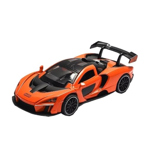 XGFFBAGB 1:32 Für Senna Legierung Sportwagen Diecast Metall Modell Sound & Licht Zurückziehen Spielzeug Desktop Ornamente Geschenk(Orange,with Box) von XGFFBAGB