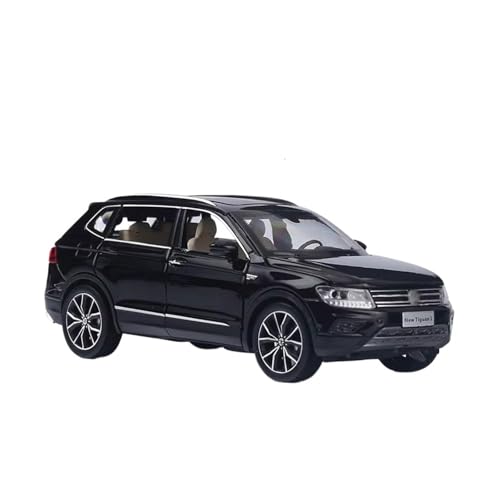 XGFFBAGB 1:32 Für Tiguan L Legierung Zurückziehen Auto Spielzeug Diecast Metall Sound Licht Spielzeug Fahrzeug Dekoration Sammlung(Black,with Box) von XGFFBAGB