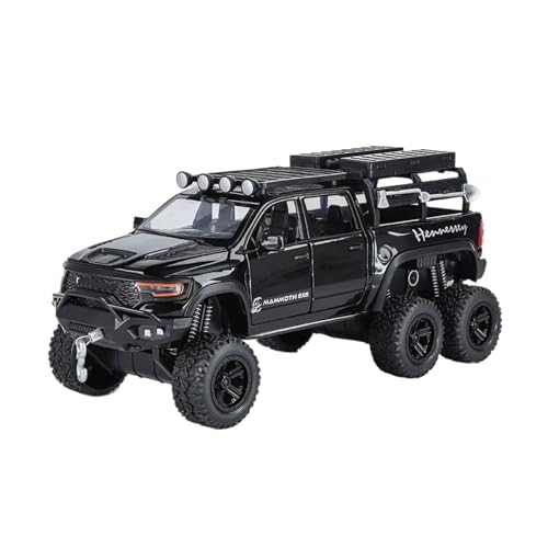 XGFFBAGB 1:32 Für Tyrannosaurus Off Road Pickup SUV Legierung Diecast Modell Auto Spielzeug Sammlerstücke Geschenk(Black,No Box) von XGFFBAGB